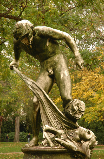 Pêcheur ramenant la tête d'Orphée. Longepied.